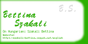 bettina szakali business card